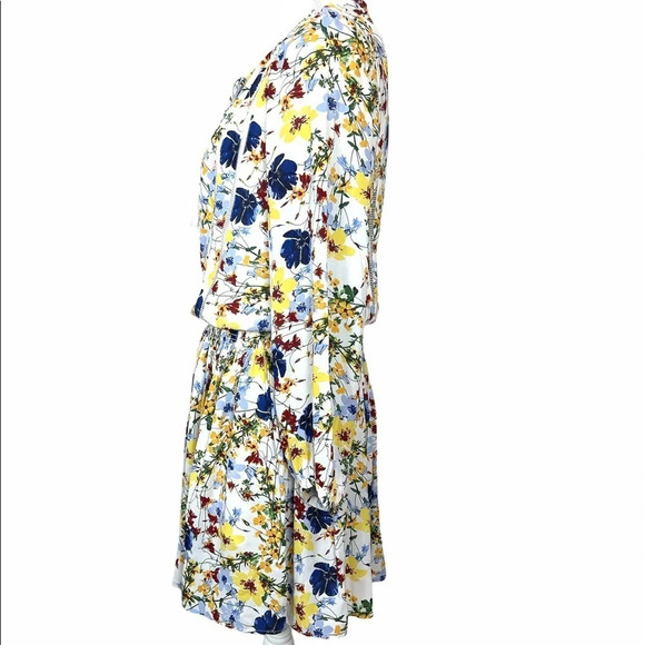 Banana Republic Floral Cinched Waist Dress - Picture 3 of 13